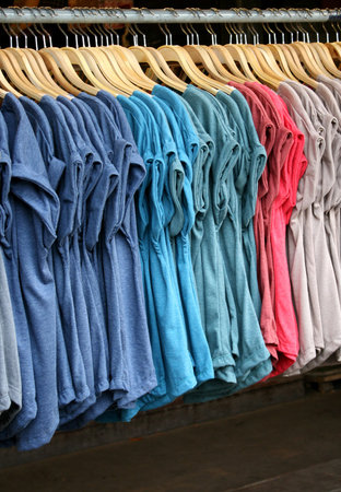 T-shirts with different colors