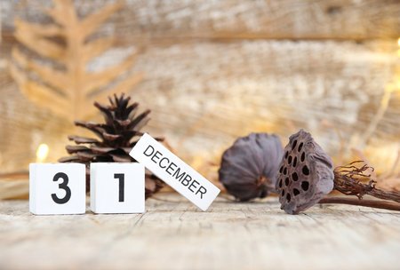 new years eve 31 december concept for backgroundの写真素材