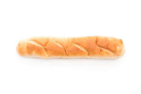 french bread on whiteの写真素材