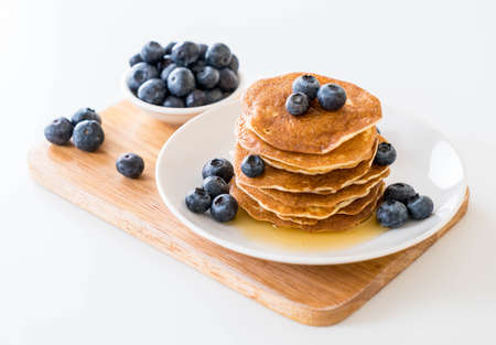 pancakes with blueberryの写真素材