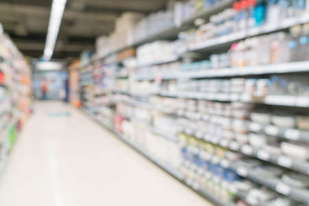 abstract blur in supermarketの写真素材