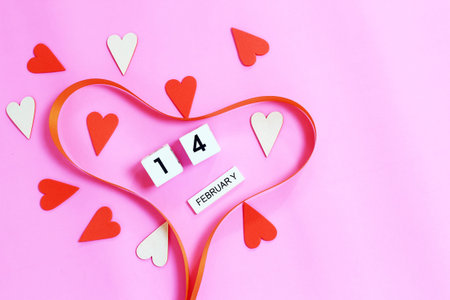 Ribbon Heart For Valentines Day concept