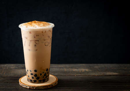 Taiwan milk tea with bubbleの写真素材