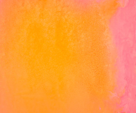 Handmade. Pink pastel, golden yellow acrylic with gold glitter on canvas abstract texture background. Fine art artwork. Modern, contemporary art. Original.の写真素材