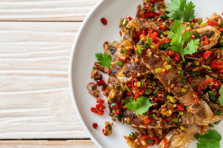 Stir-fried Mantis Shrimp or Crayfish with Chilli and Salt.