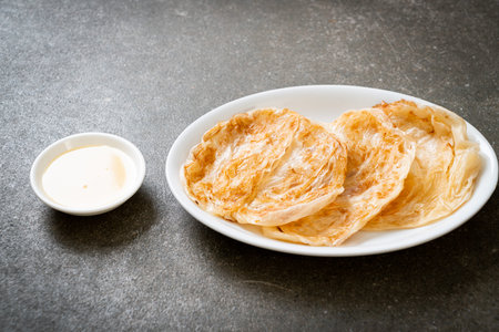 roti with sweetened condensed milk (dessert)