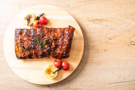 grilled barbecue ribs porkの写真素材
