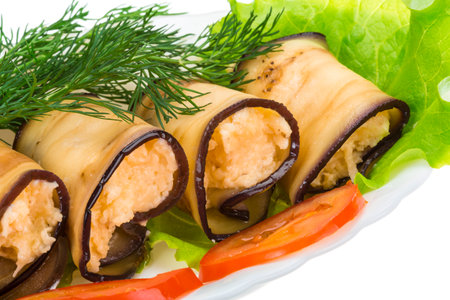 Egg-plant roll with cheeseの素材