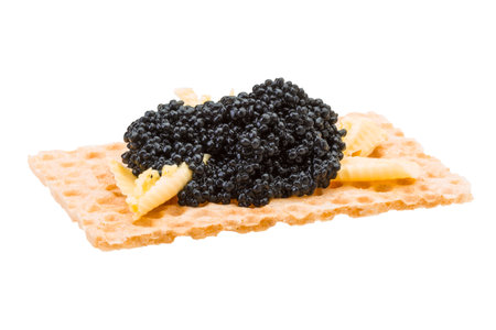 Toast with black caviarの素材