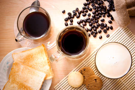 Three cup on the tableの写真素材