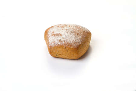 Fresh bread isolated on white backgroundの写真素材