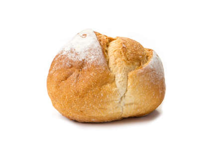 Fresh bread isolated on white backgroundの写真素材