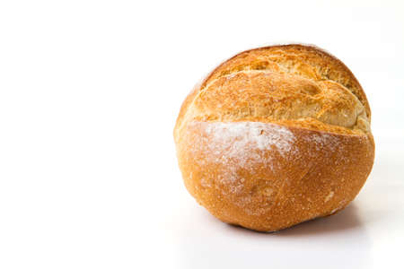 Fresh bread isolated on white backgroundの写真素材