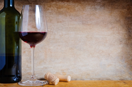 Still life composition with red wineの写真素材