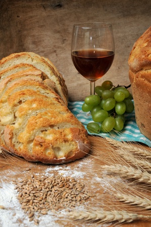 fresh baked bread still の写真素材