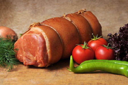 fresh meat roll still lifeの写真素材