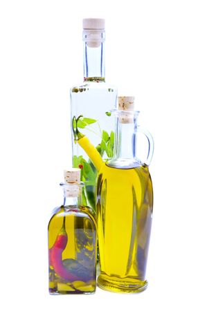 bottles of olive oilの写真素材