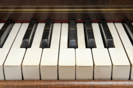 detail from old vintage piano keybordの写真素材