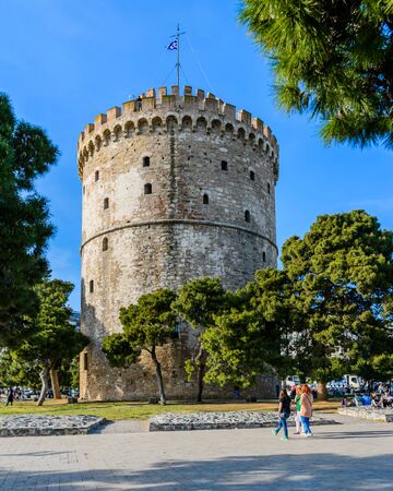 The white tower in Thessaloniki, Greeceの写真素材
