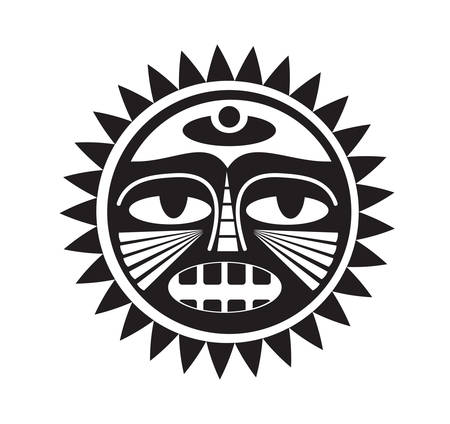 Beautiful Polynesian style tattoo. Clip-art, Illustration.のイラスト素材