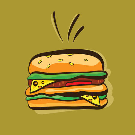 Cartoon Sandwich . Clip-art, Illustration.のイラスト素材