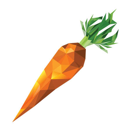 Illustration of abstract geometric polygonal cherries isolated on white backgroundのイラスト素材