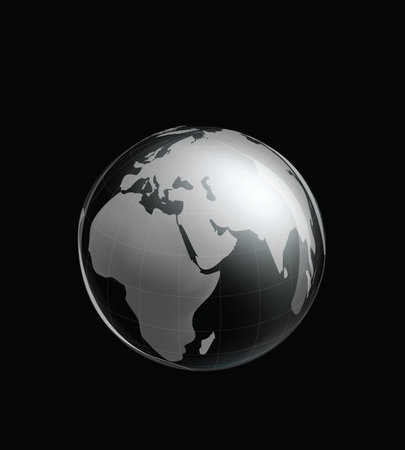 Crystal Earth Globe. Clip-art, Illustration.のイラスト素材