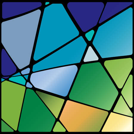 Illustration of abstract stained glass windowのイラスト素材