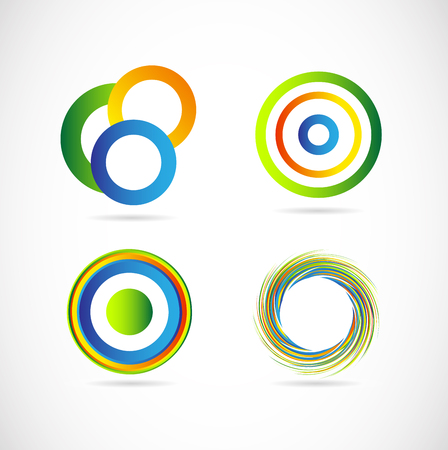 Vector company logo icon element template circle set abstract businessのイラスト素材