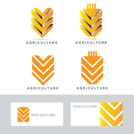 Vector  design template of a wheat symbol for agriculture productsのイラスト素材