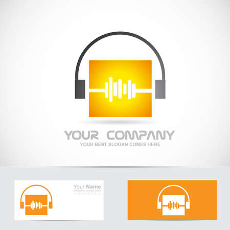 Vector company element template volume audio  headphones sound musicのイラスト素材