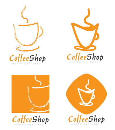 Vector design of a coffee cup icon for branding or shopのイラスト素材