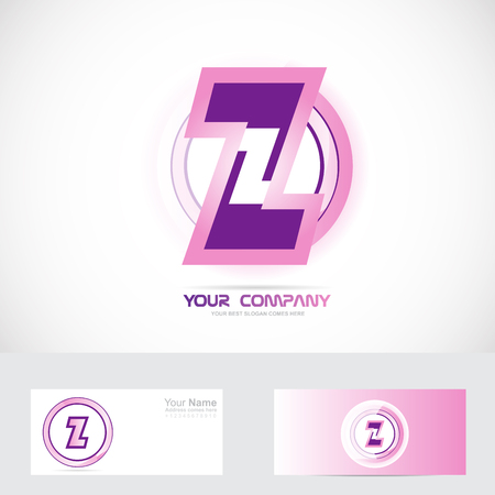 Vector company icon element template alphabet letter z circle games media itのイラスト素材
