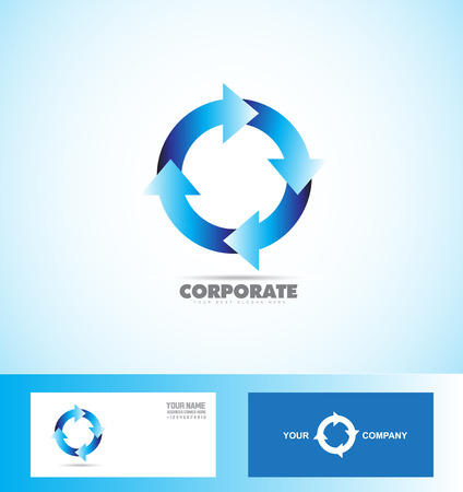 logo icon element template seamless arrow circle corporate businessのイラスト素材
