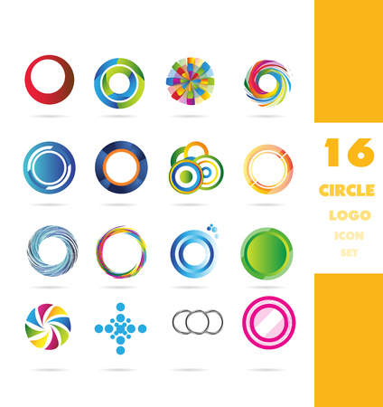 company logo icon element template corporate business circle setのイラスト素材
