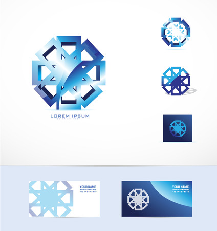 company logo icon element template flower abstract for corporate and businessのイラスト素材