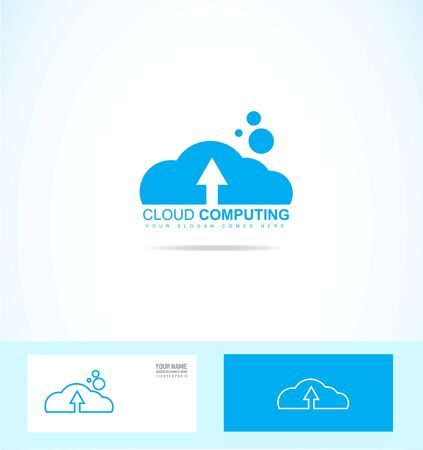 company logo icon element template cloud data storage computing hosting internet webのイラスト素材