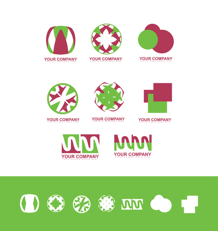 company logo icon element template abstract geometric circle squareのイラスト素材