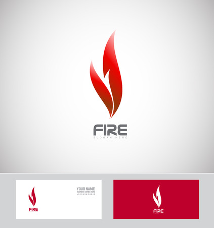 icon element template fire flame red abstractのイラスト素材