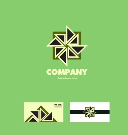 company logo icon element template abstract flower stylizedのイラスト素材
