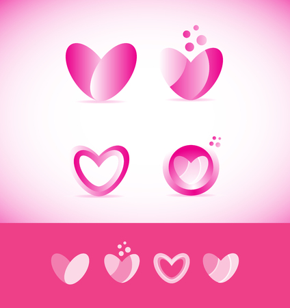 icon element template love heart valentine dating website relationshipのイラスト素材