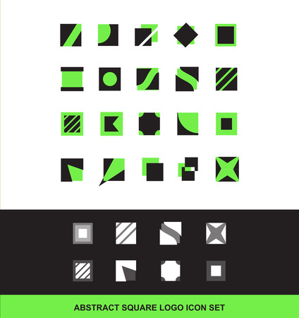 company logo icon element template square abstract for mobile games and apps advertising media communicationのイラスト素材
