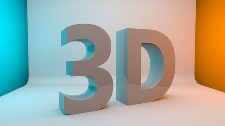 Word text letter 3d design rendering