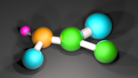 3d illustration rendering atomic bond illustration molecular structureの写真素材