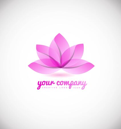 Lotus flower spa beauty meditation yoga vector logo icon sign design templateのイラスト素材