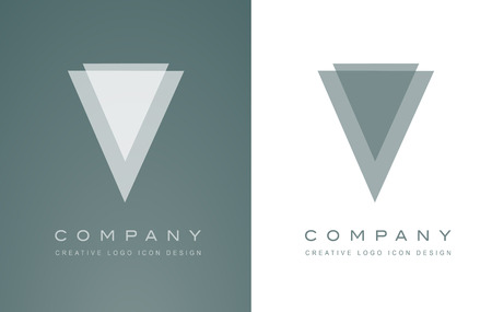 Alphabet letter V abstract transparent white blue vector logo icon sign design templateのイラスト素材
