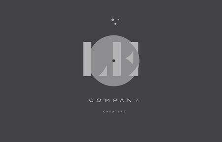 LE grey modern stylish alphabet dot dots eps company letter logo design vector icon templateのイラスト素材