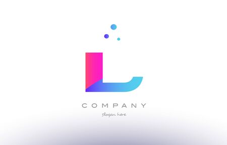 il i l  creative pink purple blue modern dots creative alphabet gradient company letter logo design vector icon templateのイラスト素材