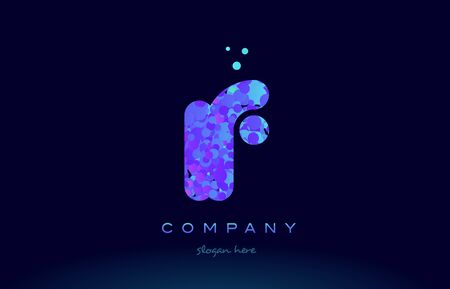 if alphabet pink blue bubble circle dots logo icon design templateのイラスト素材