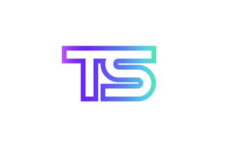 TS T S letter logo combination alphabetのイラスト素材